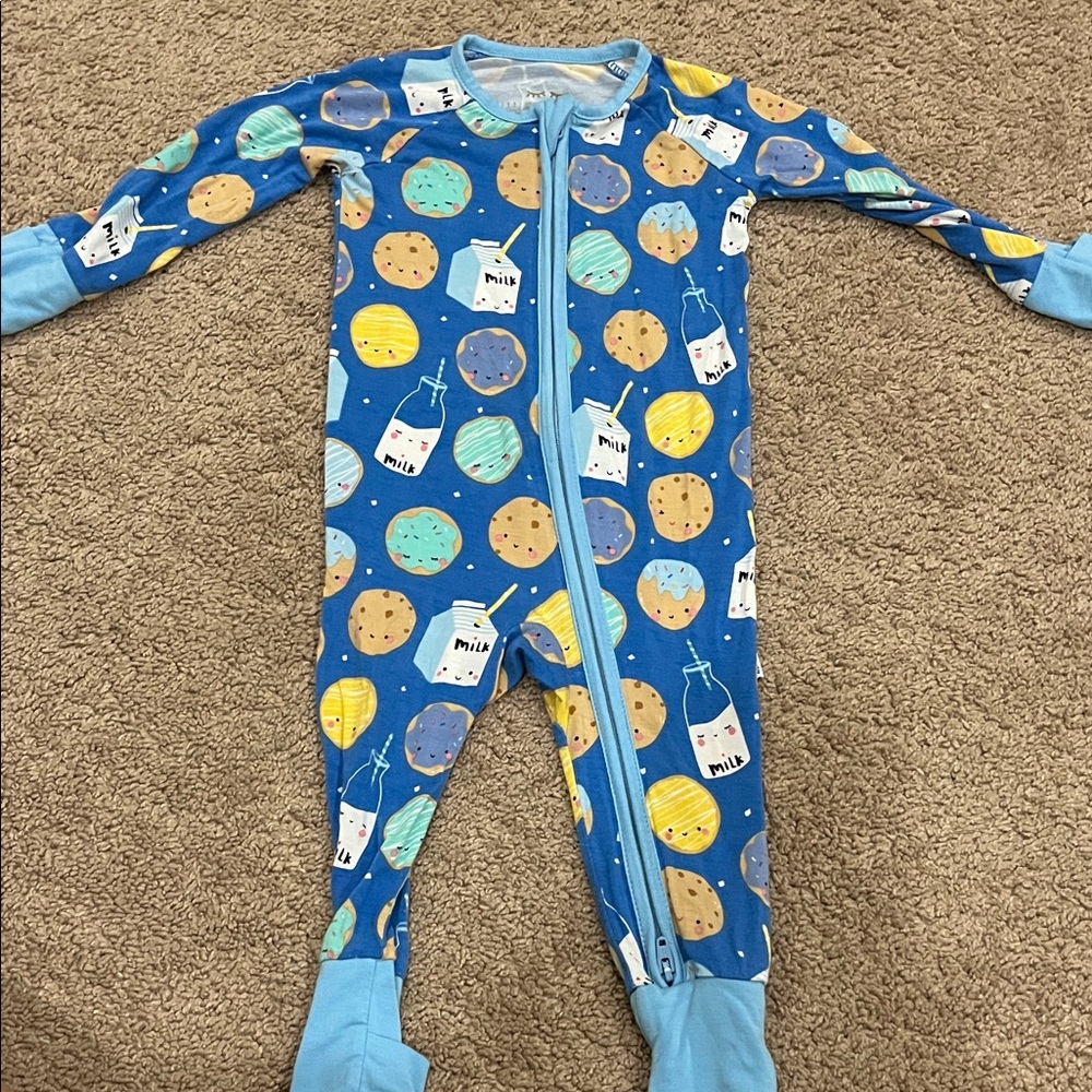 Little Sleepies Milk and Cookies Onesie